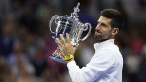 Novak Djokovic US Open Trophy 2023
